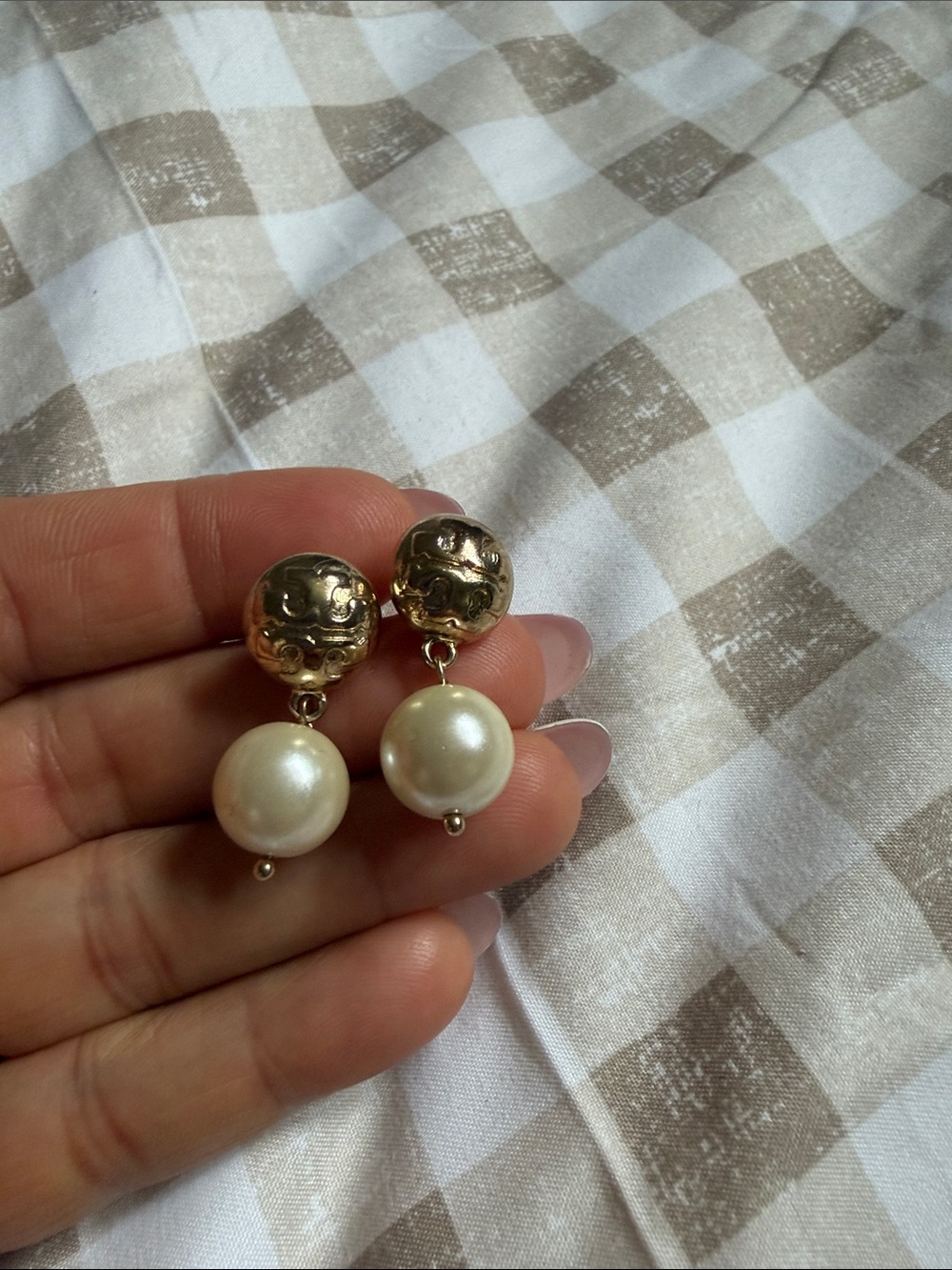 Tory Burch Gold-Tone Pearl Drop Earrings